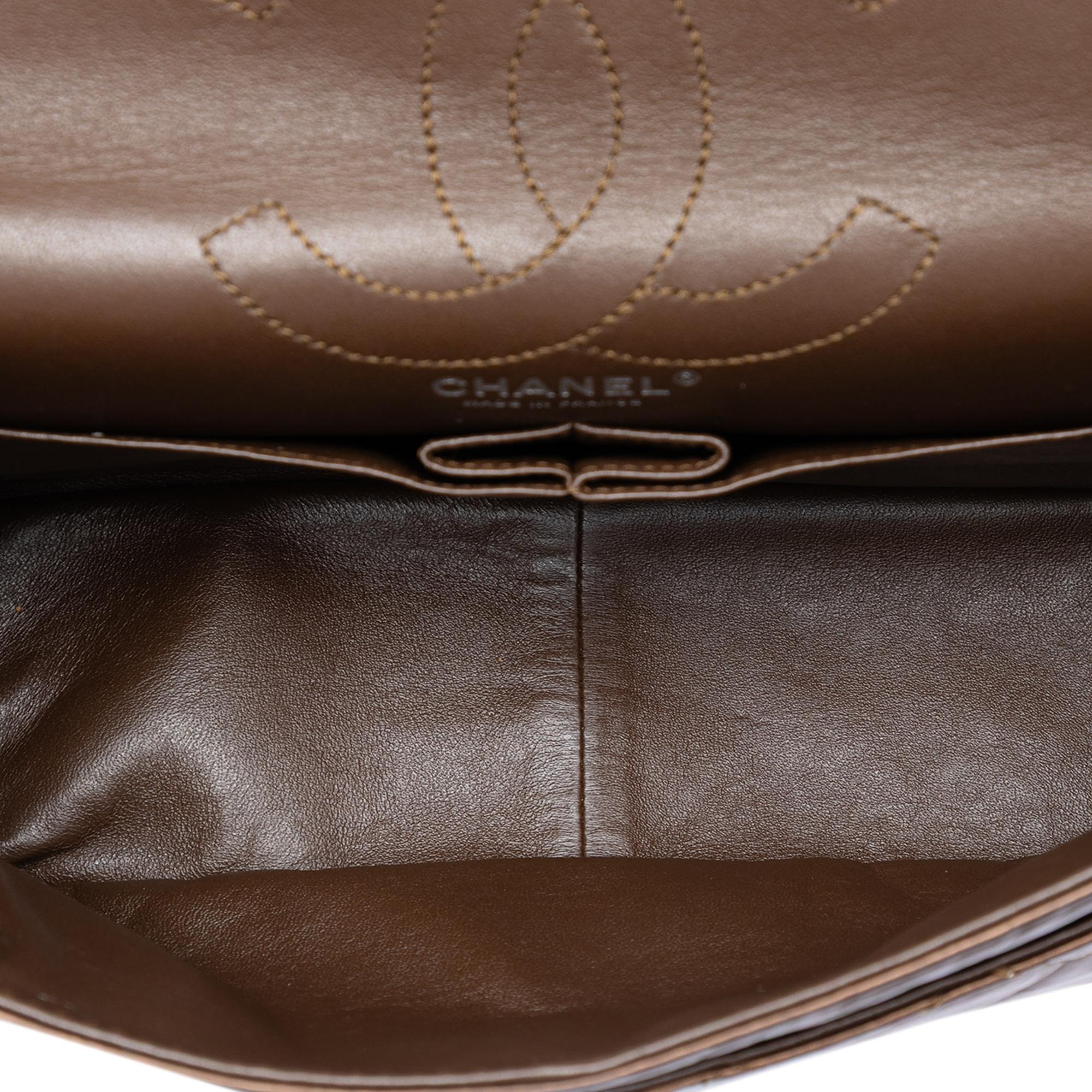 Chanel Quilted Metallic Aged Calfskin Reissue 2.55 Double Flap 226