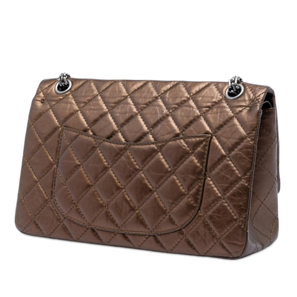 Chanel Quilted Metallic Aged Calfskin Reissue 2.55 Double Flap 226