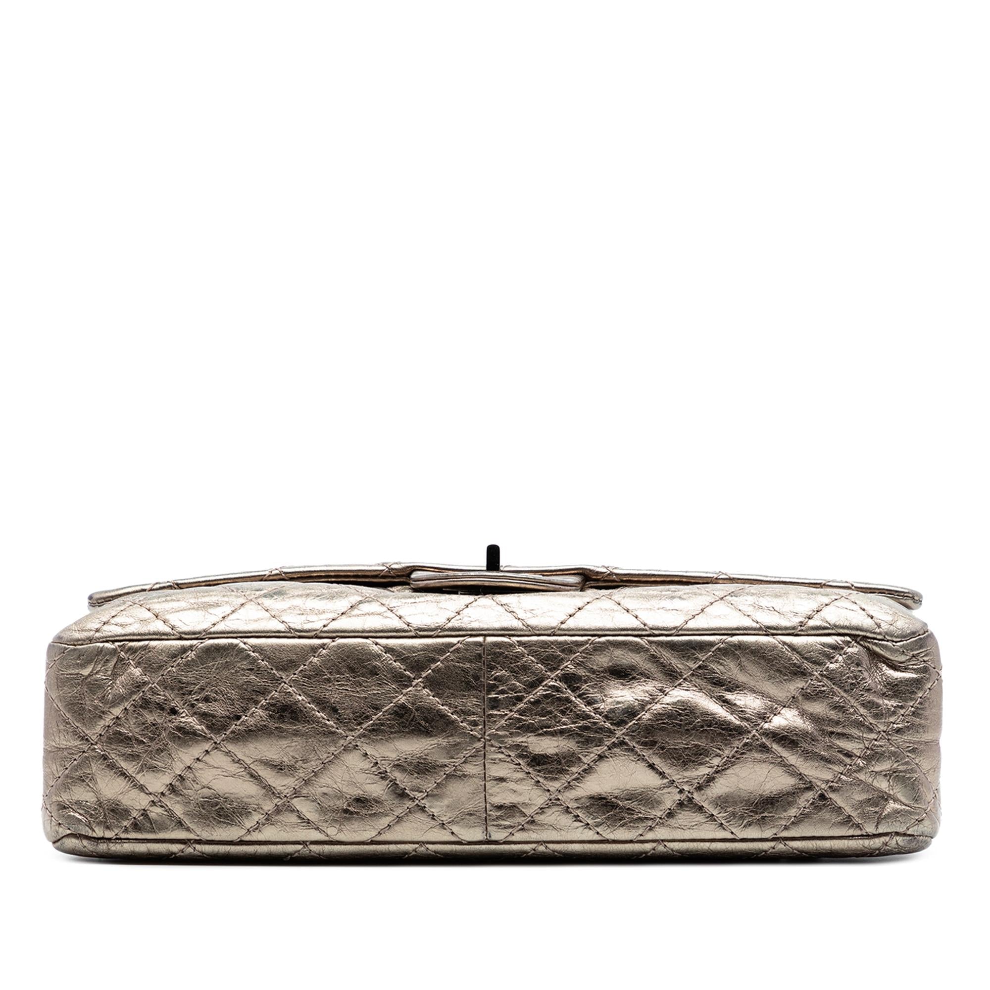 Chanel Quilted Metallic Aged Calfskin Reissue 2.55 Double Flap 226
