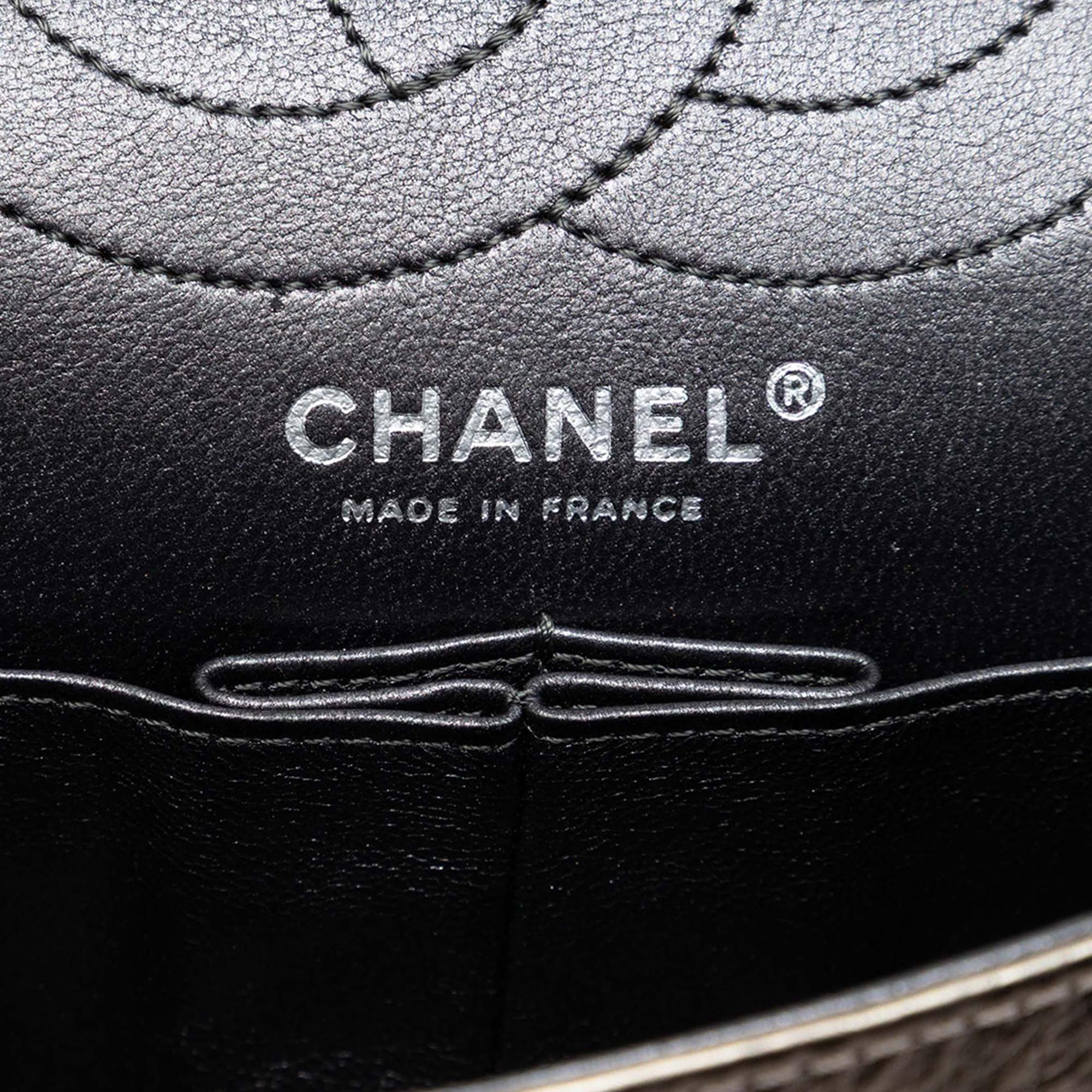 Chanel Quilted Metallic Aged Calfskin Reissue 2.55 Double Flap 226