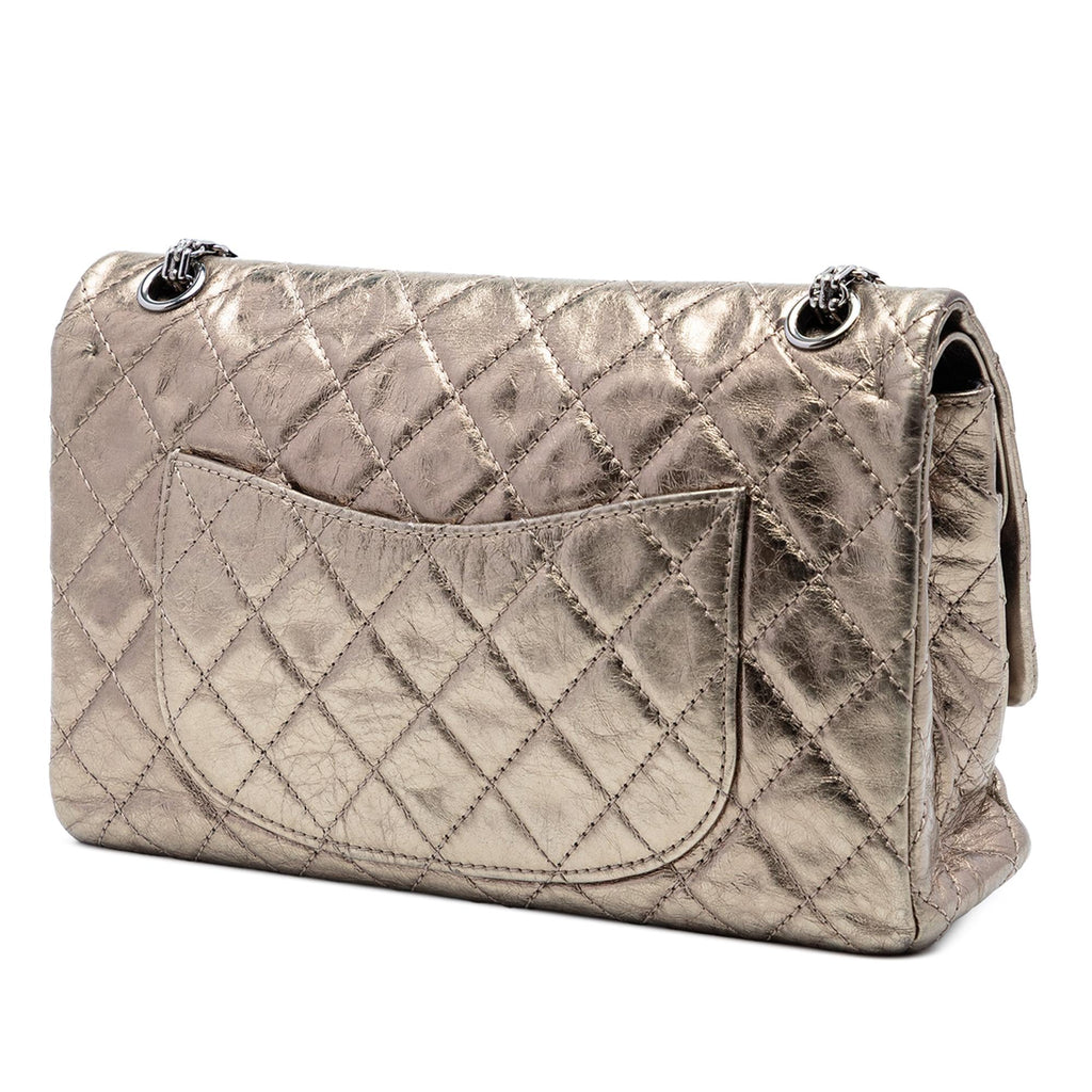Chanel Quilted Metallic Aged Calfskin Reissue 2.55 Double Flap 226