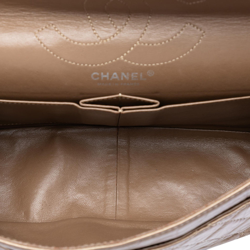 Chanel Quilted Metallic Aged Calfskin Reissue 2.55 Double Flap 226