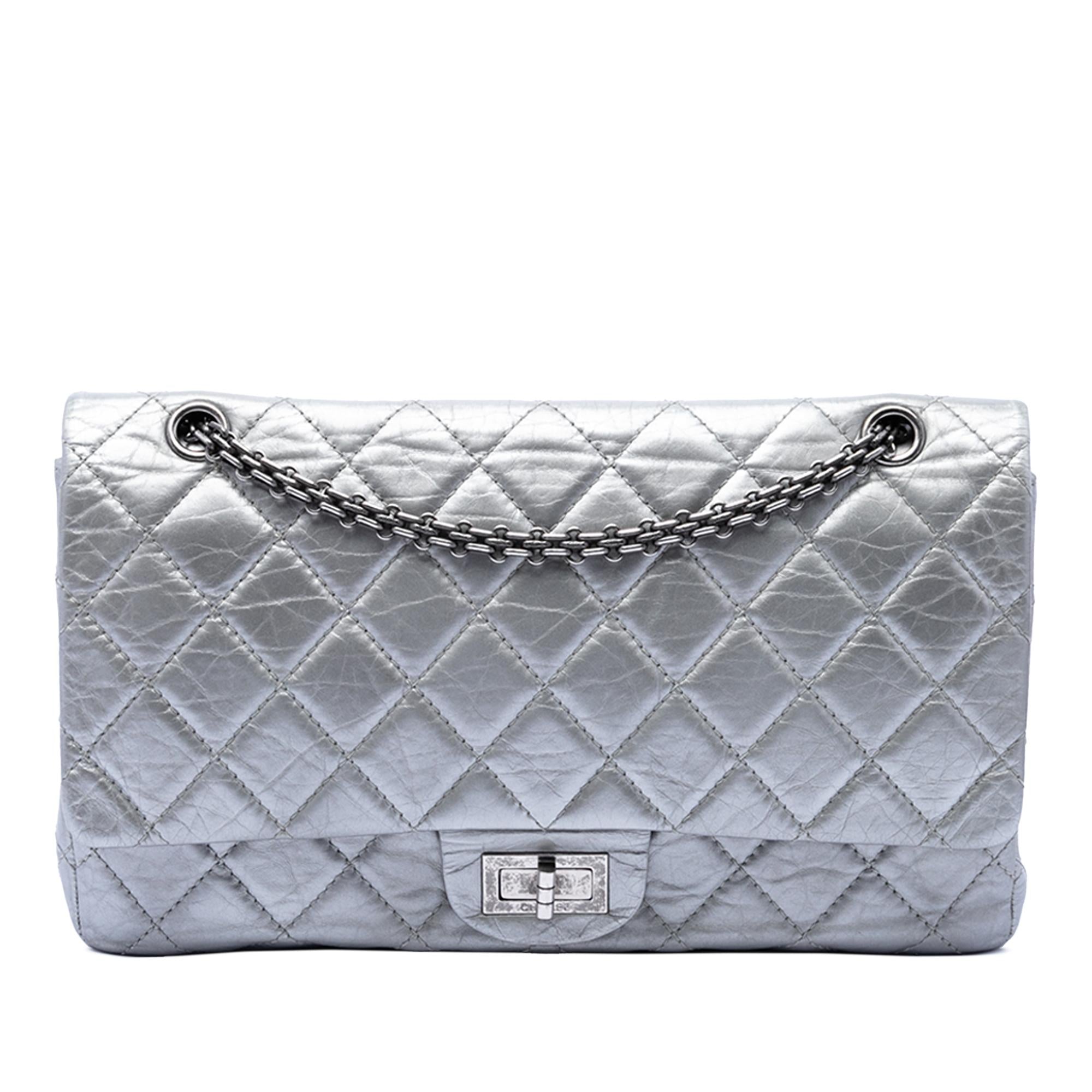 Chanel Quilted Metallic Aged Calfskin Reissue 2.55 Double Flap 227