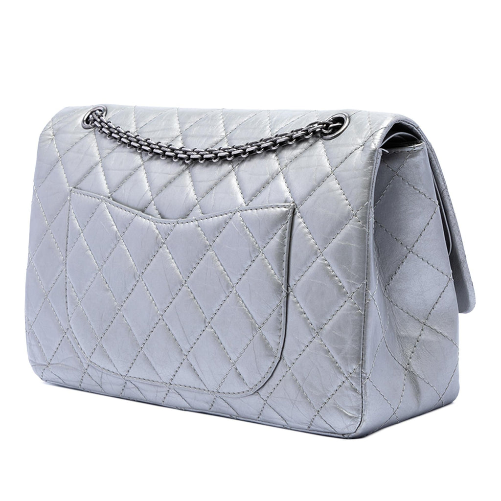 Chanel Quilted Metallic Aged Calfskin Reissue 2.55 Double Flap 227
