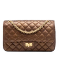 Chanel Quilted Metallic Calfskin Reissue 2.55 Double Flap 225