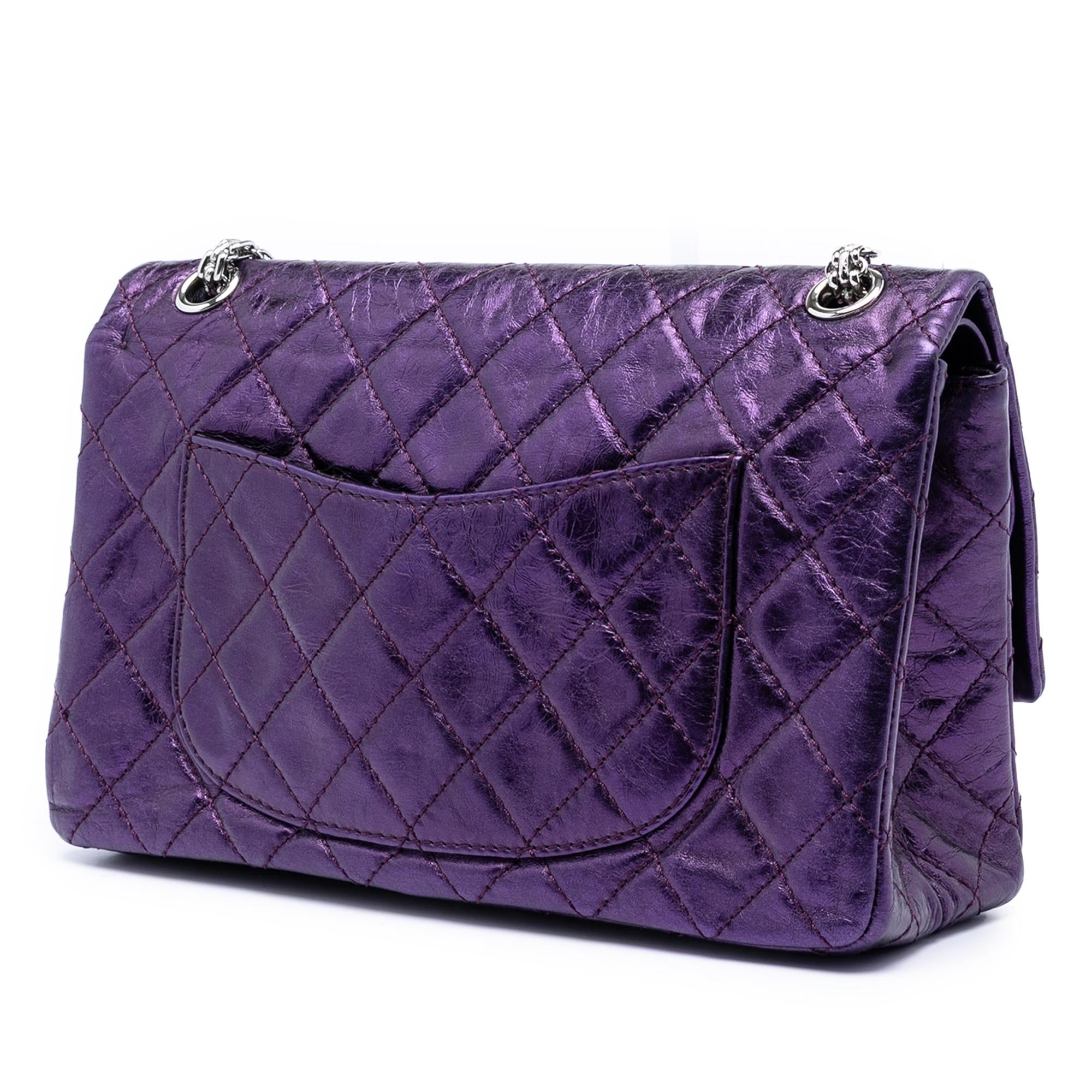 Chanel Quilted Metallic Calfskin Reissue 2.55 Double Flap 226
