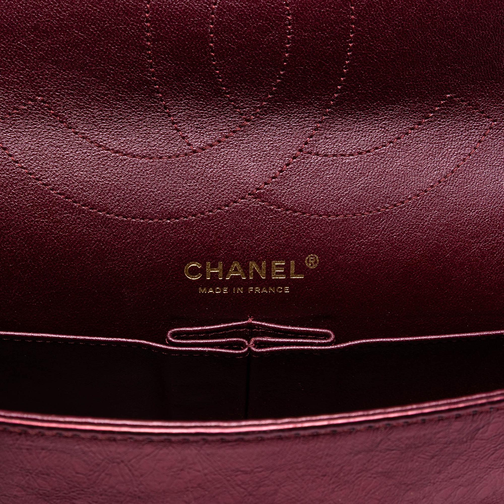 Chanel Quilted Metallic Lambskin Reissue 2.55 Double Flap 227