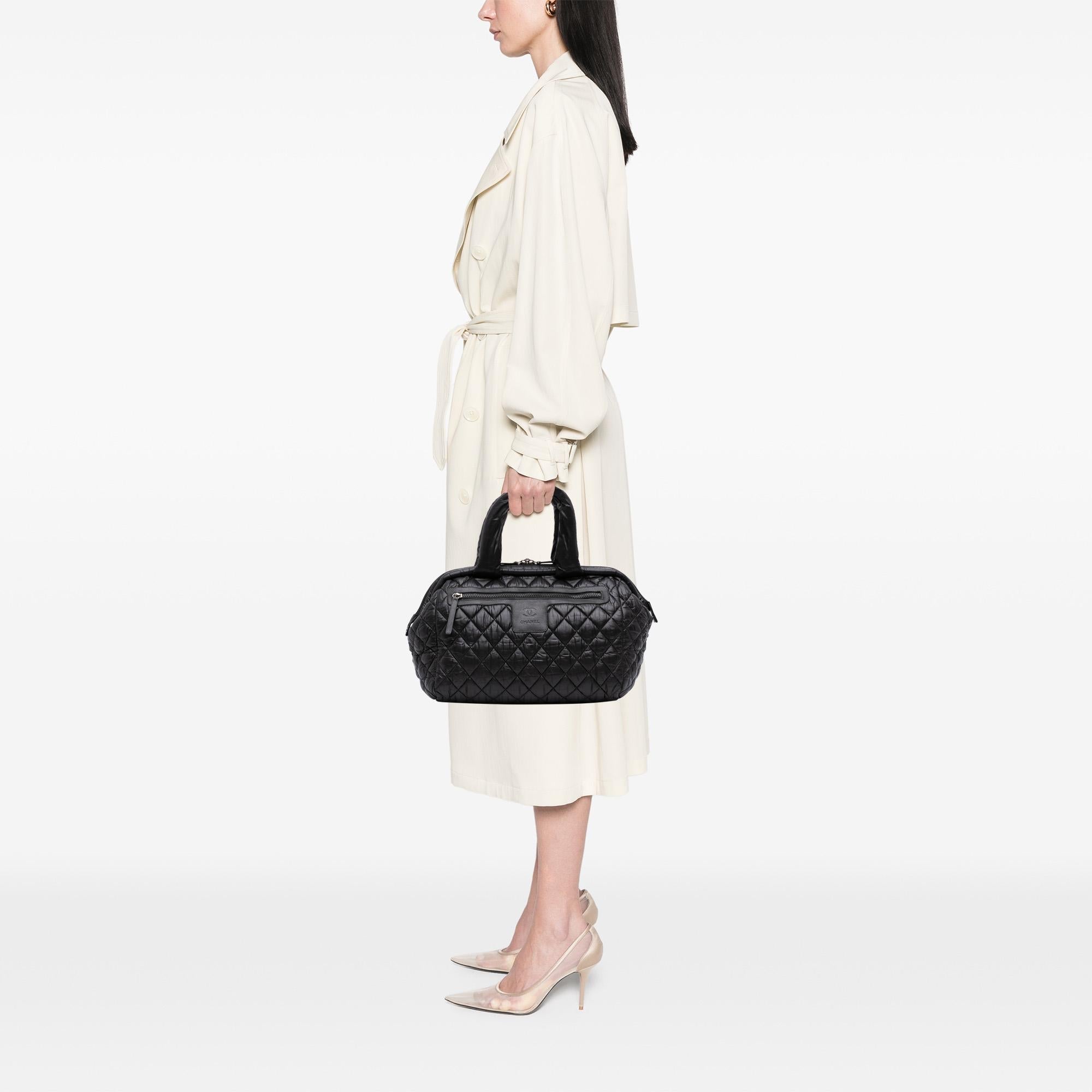 Chanel Quilted Nylon Coco Cocoon Bowler Bag