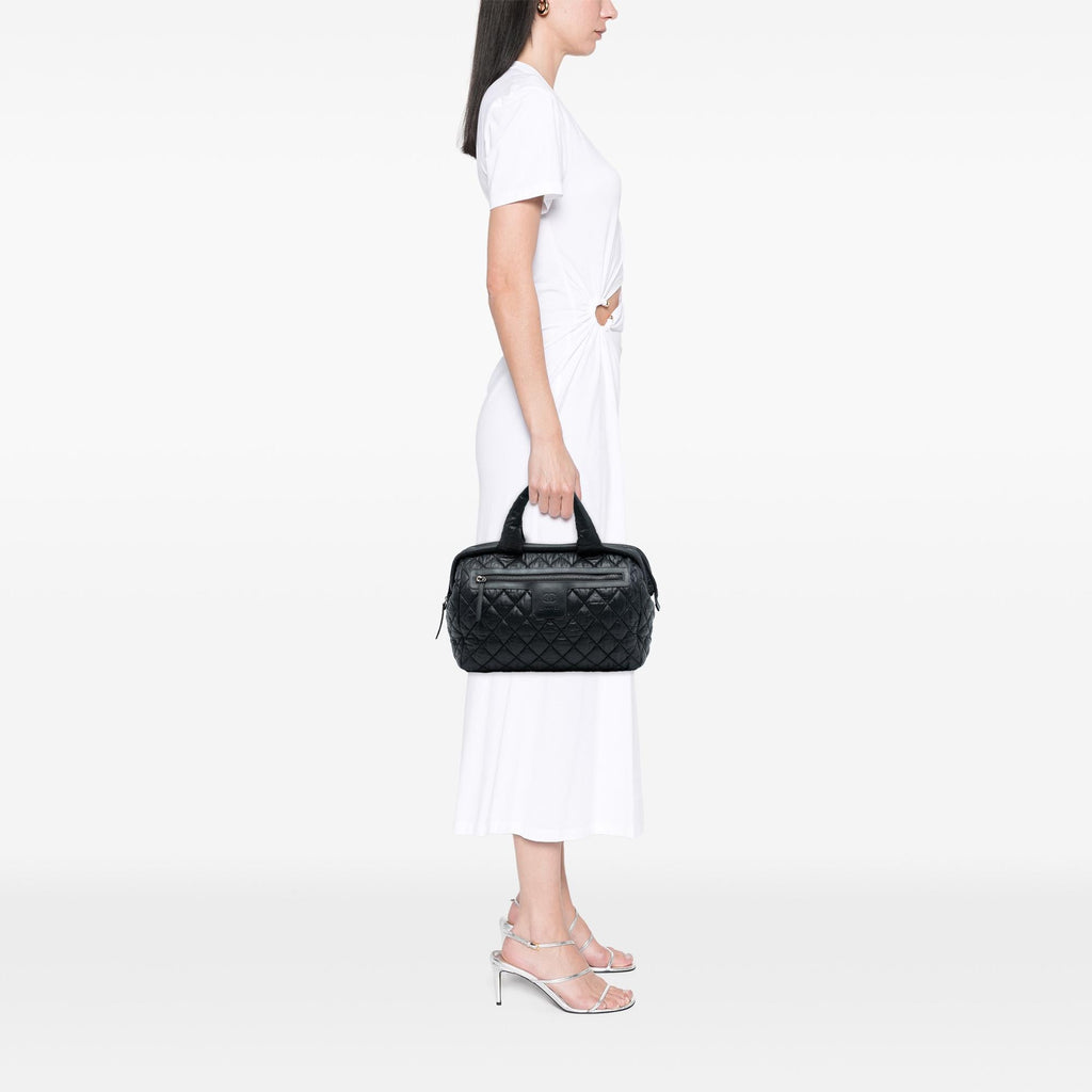 Chanel Quilted Nylon Coco Cocoon Bowler Bag