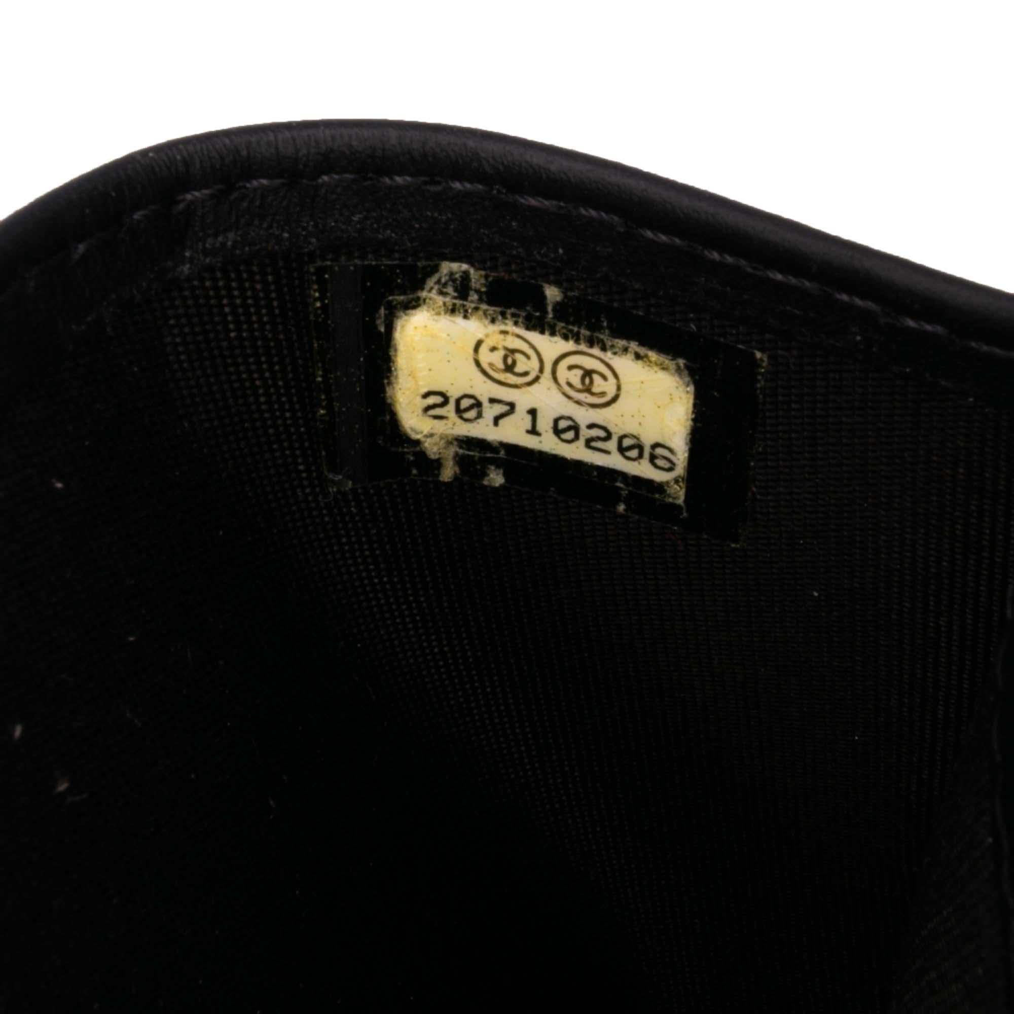 Chanel Quilted Patent Boy Long Wallet