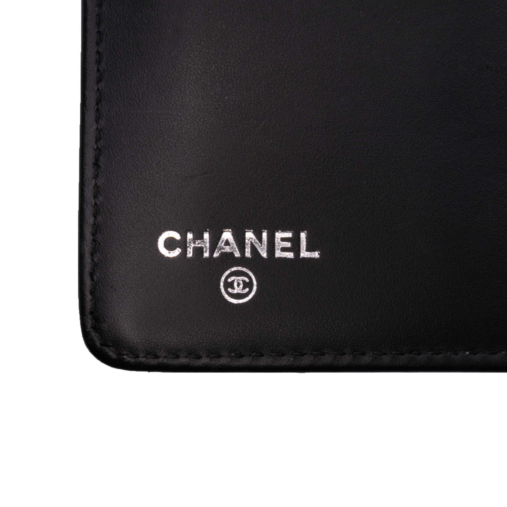 Chanel Quilted Patent Boy Long Wallet