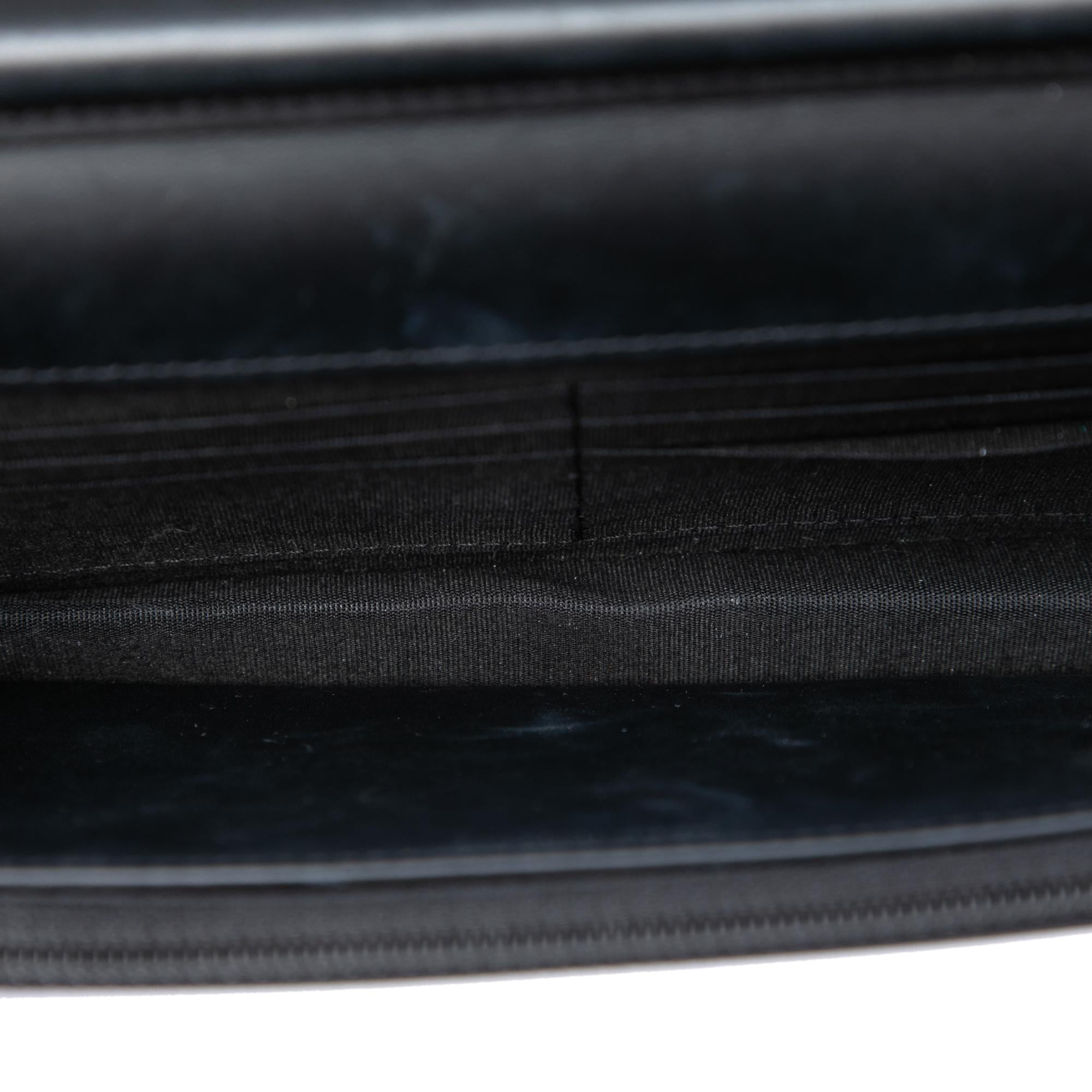 Chanel Quilted Patent Boy Wallet on Chain