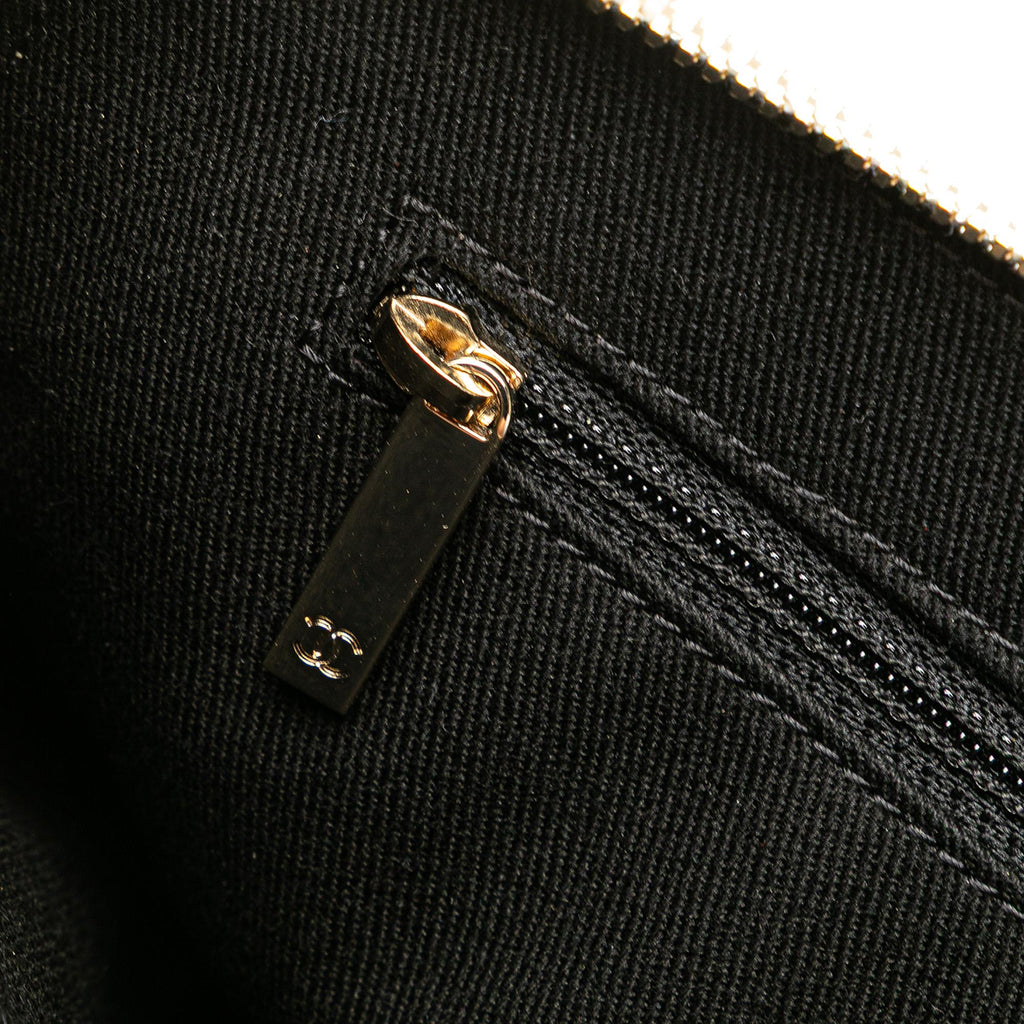 Chanel Quilted Patent Chain Double Zip Crossbody