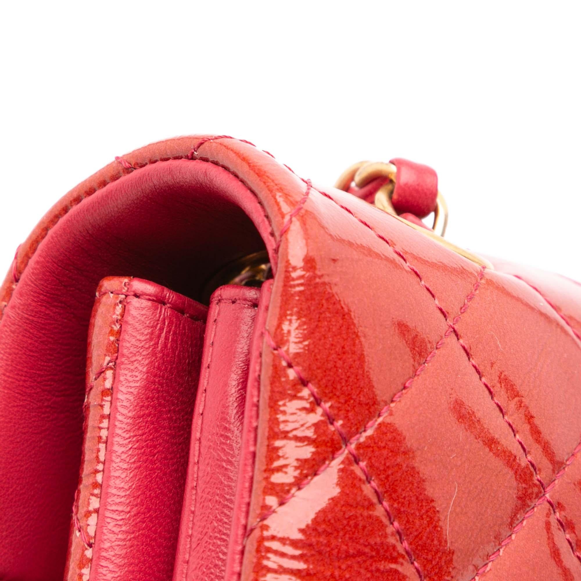Chanel Quilted Patent Goatskin Pagoda Accordion Flap