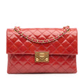 Chanel Quilted Patent Goatskin Pagoda Accordion Flap