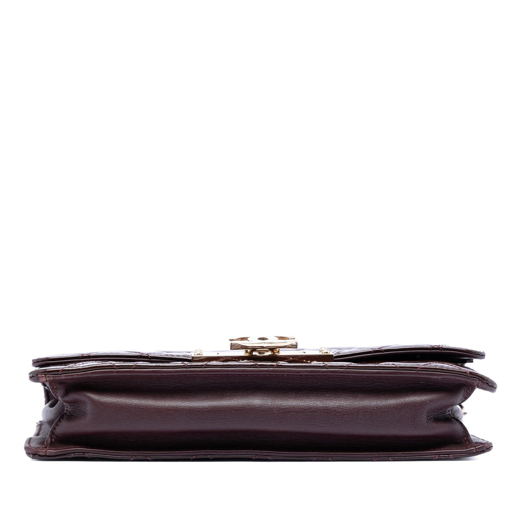 Chanel Quilted Patent Golden Class East West Wallet on Chain