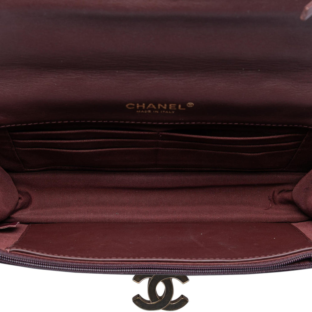 Chanel Quilted Patent Golden Class East West Wallet on Chain