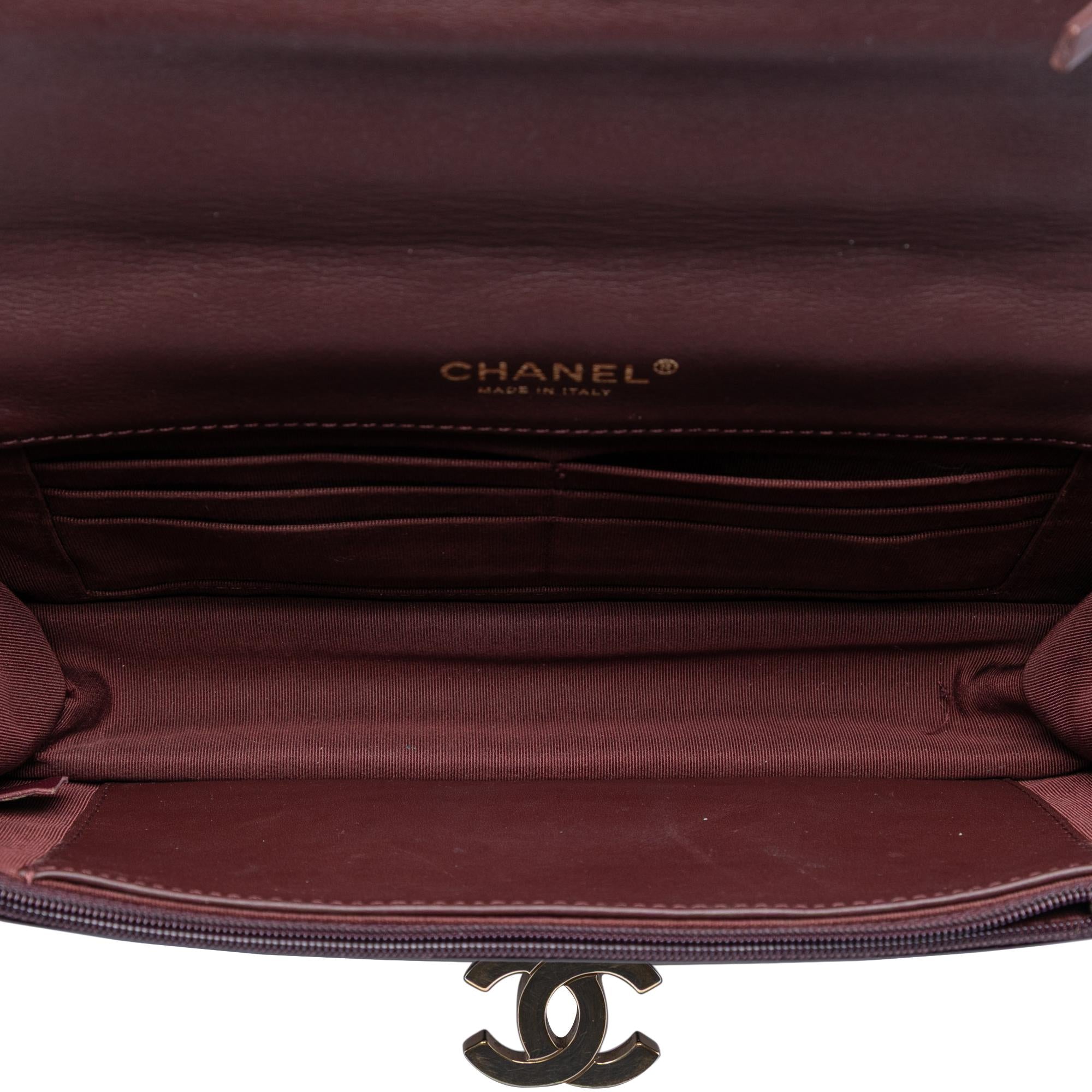 Chanel Quilted Patent Golden Class East West Wallet on Chain