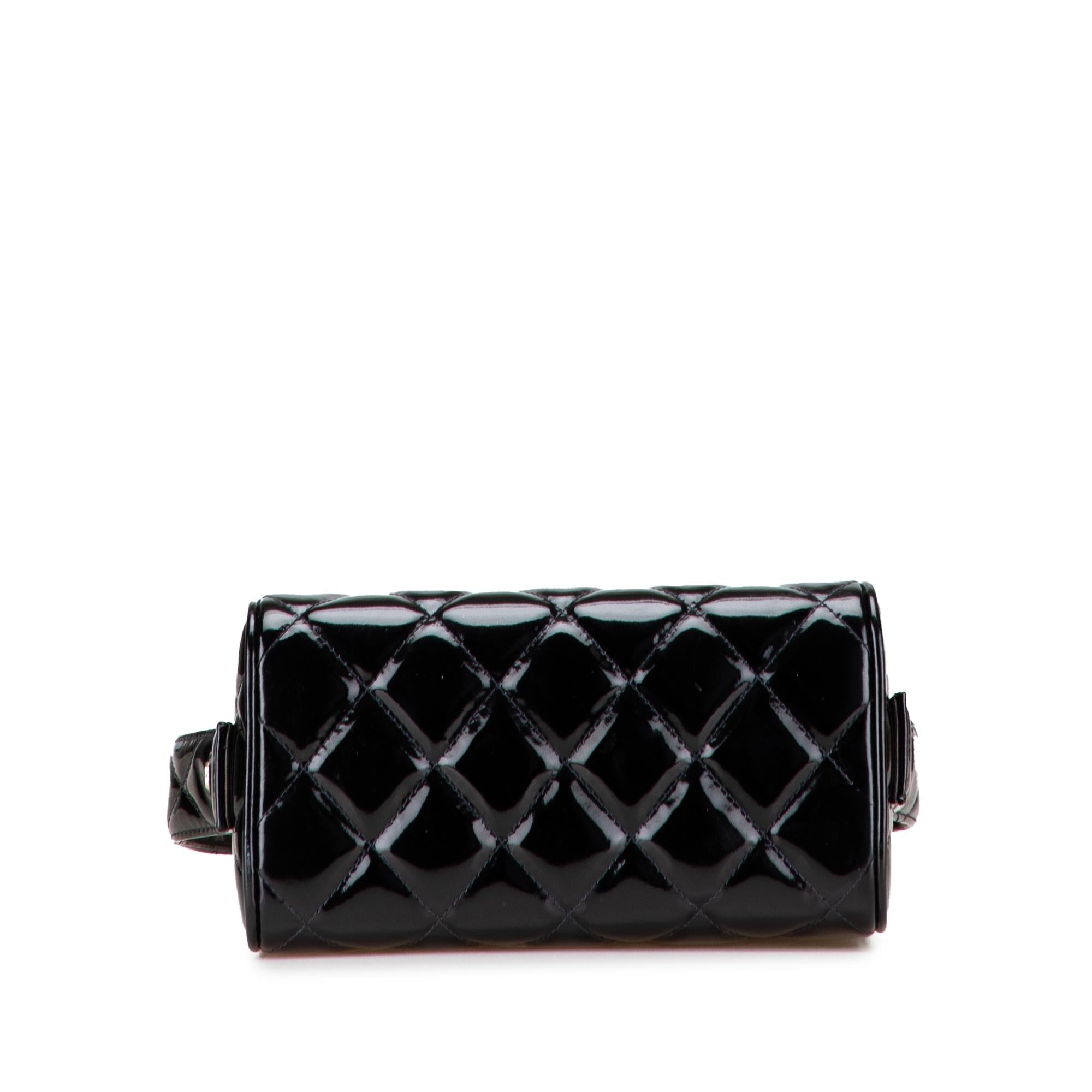Chanel Quilted Patent Leather Box Handbag