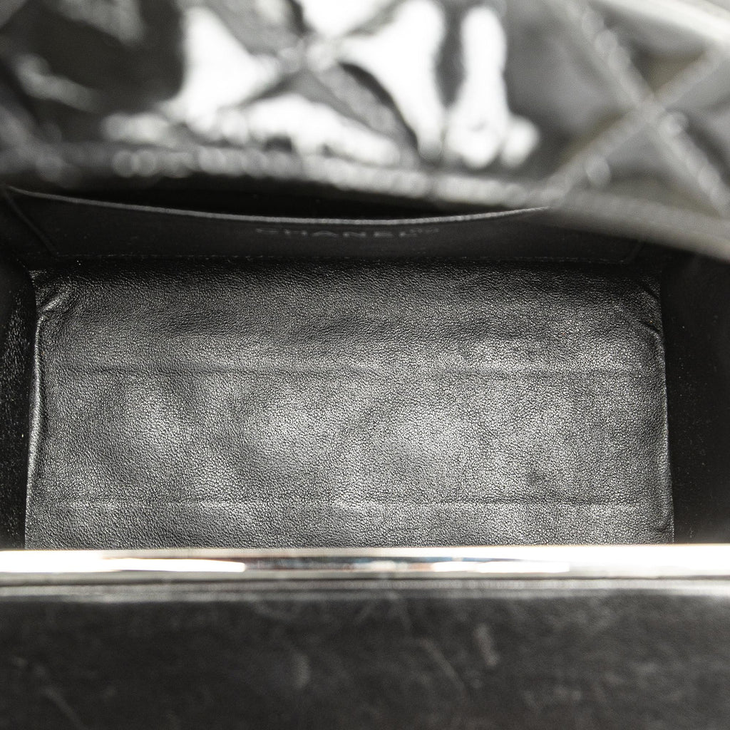 Chanel Quilted Patent Leather Box Handbag