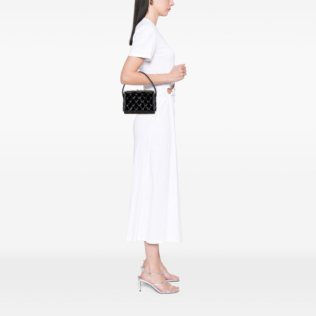 Chanel Quilted Patent Leather Box Handbag