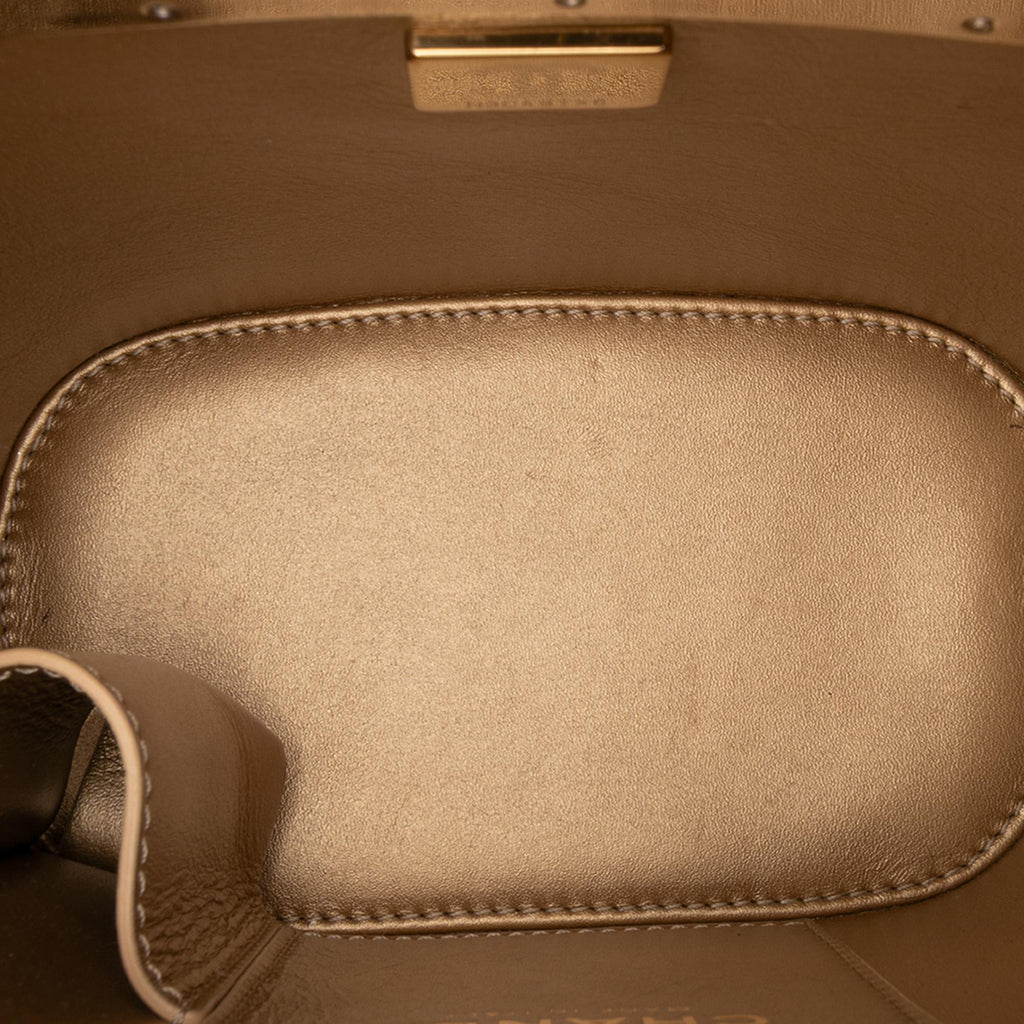 Chanel Quilted Patent Logo Chain Vanity Case