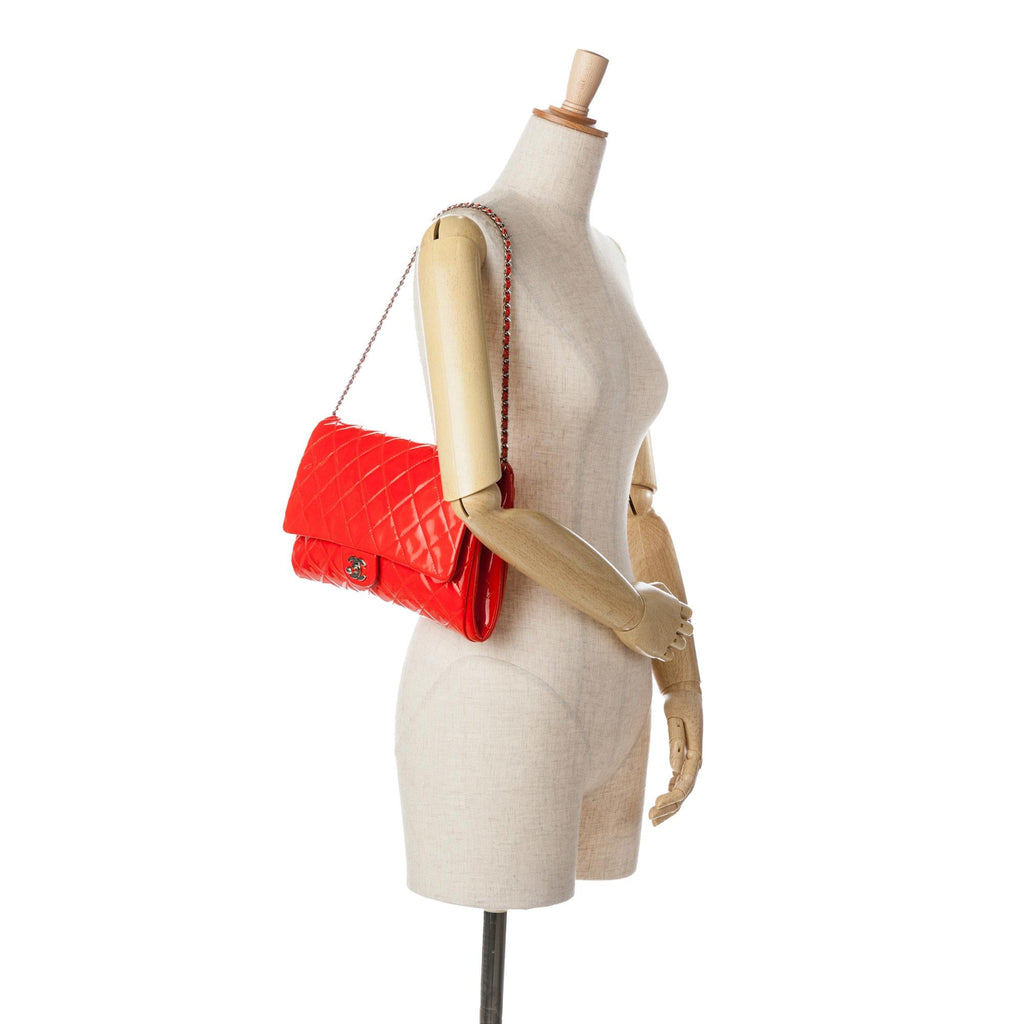 Chanel Quilted Patent New Clutch With Chain (SHG-SbQhLa)