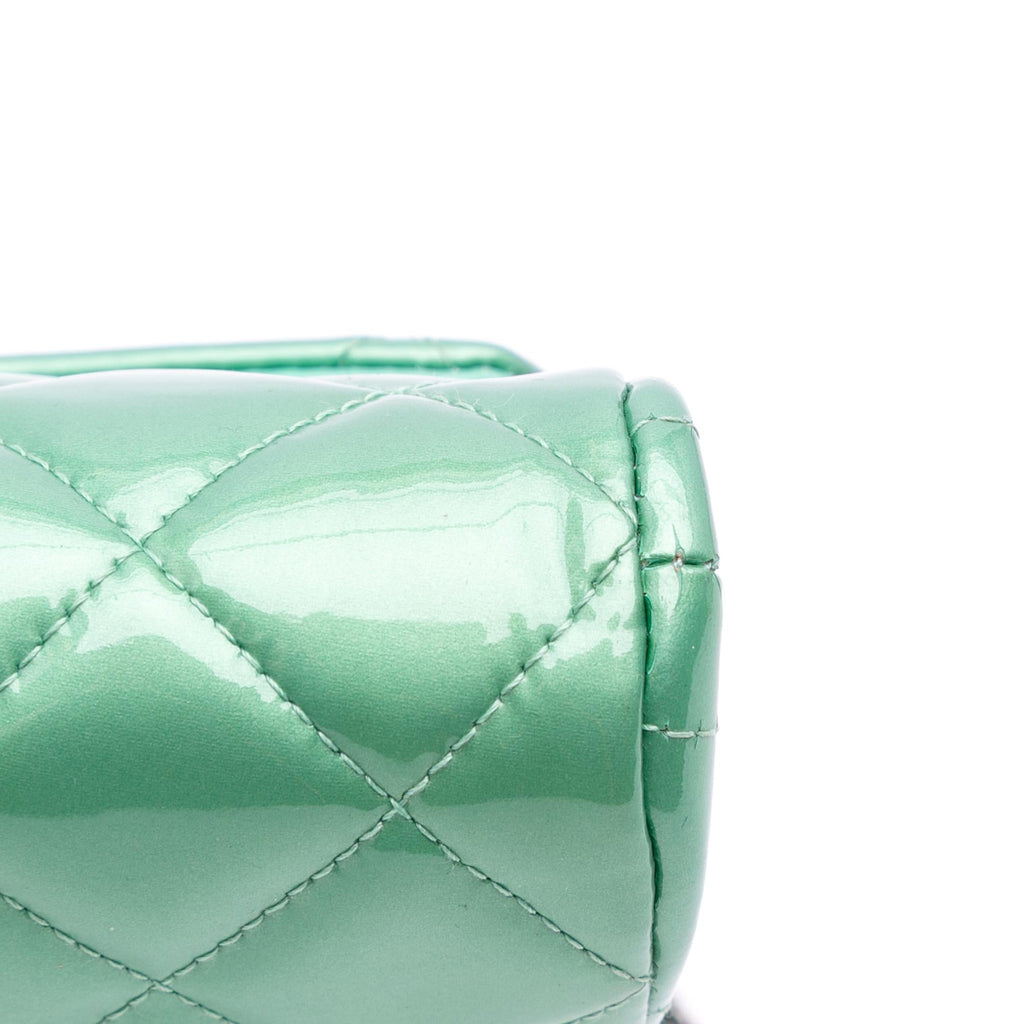 Chanel Quilted Patent New Clutch on Chain