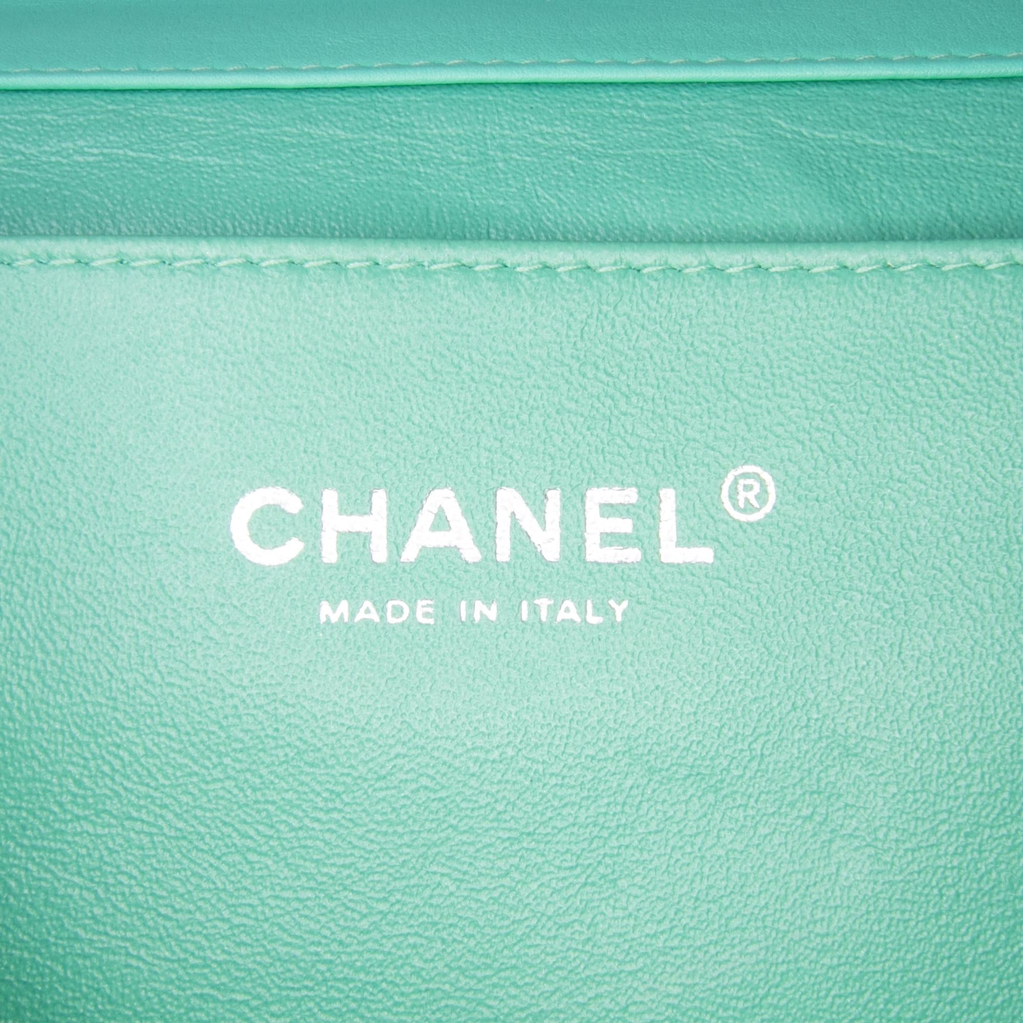 Chanel Quilted Patent New Clutch on Chain