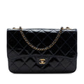 Chanel Quilted Patent and Goatskin CC Eyelet Wallet On Chain
