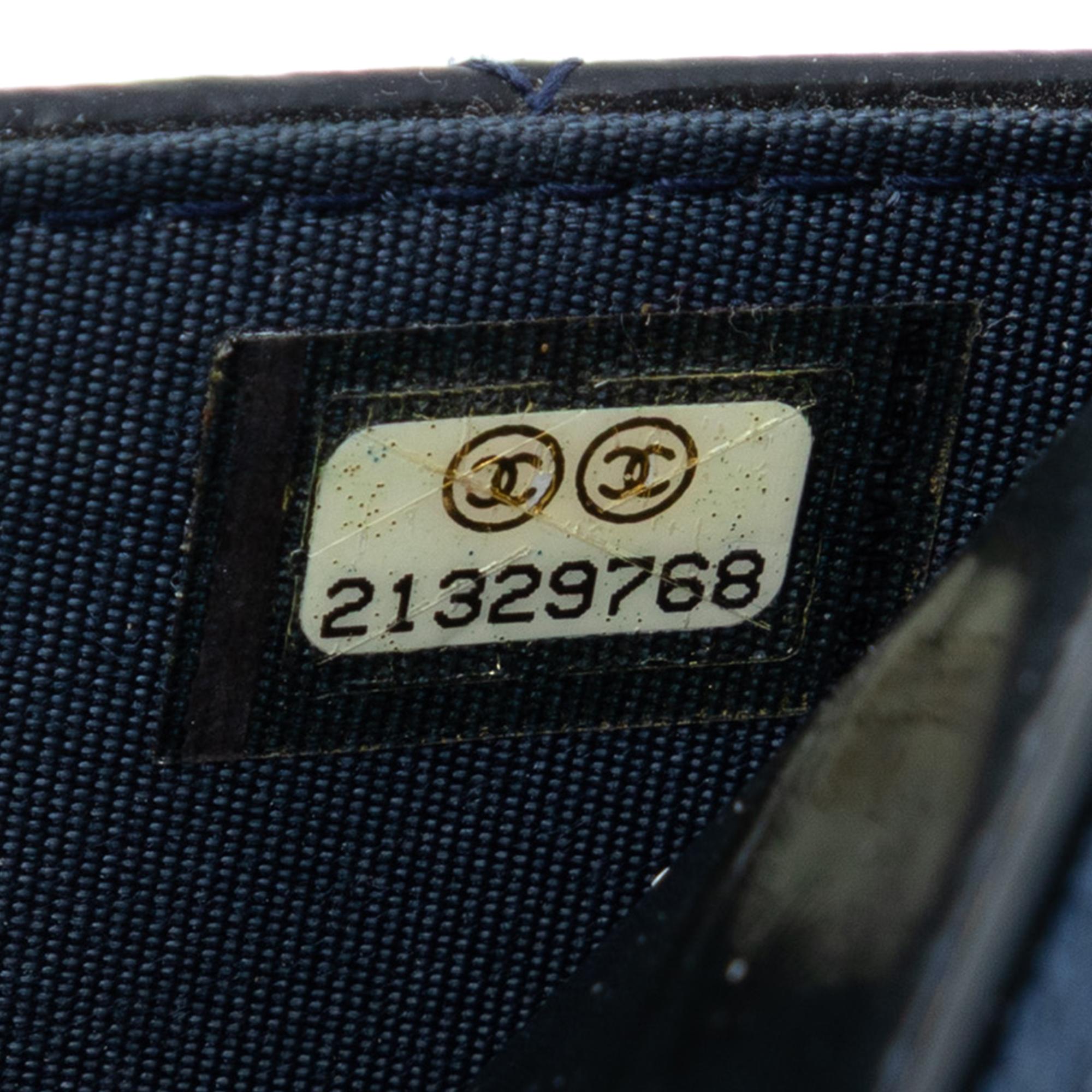 Chanel Quilted Patent and Goatskin CC Eyelet Wallet On Chain