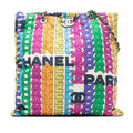 Chanel Quilted Printed Nylon Logo Shopping Tote (SHG-8Ik6Tq)