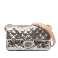 Chanel Quilted Sequined Raffia Easy Reissue 2.55 Single Flap 225