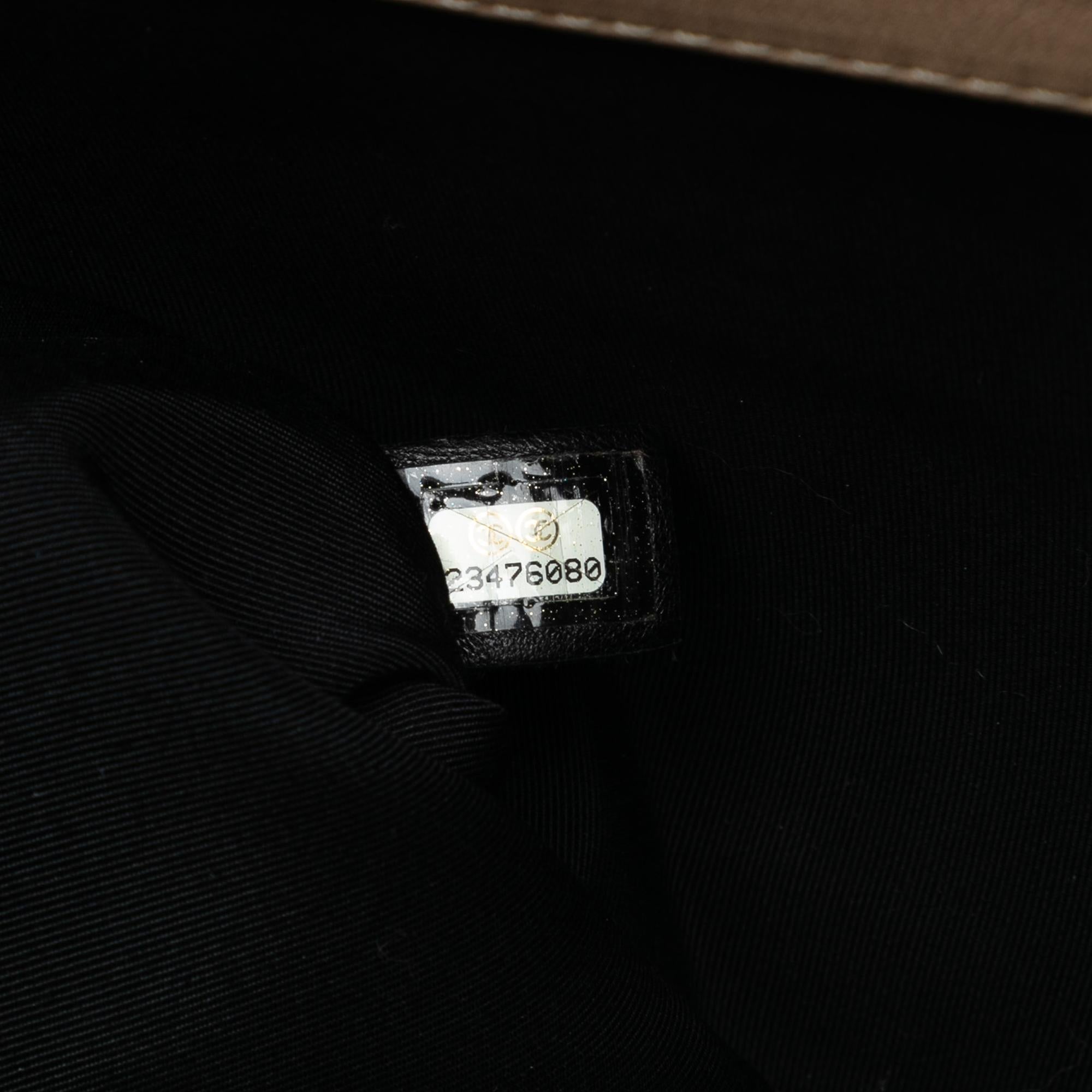 Chanel Quilted Suede Retro Label Flap