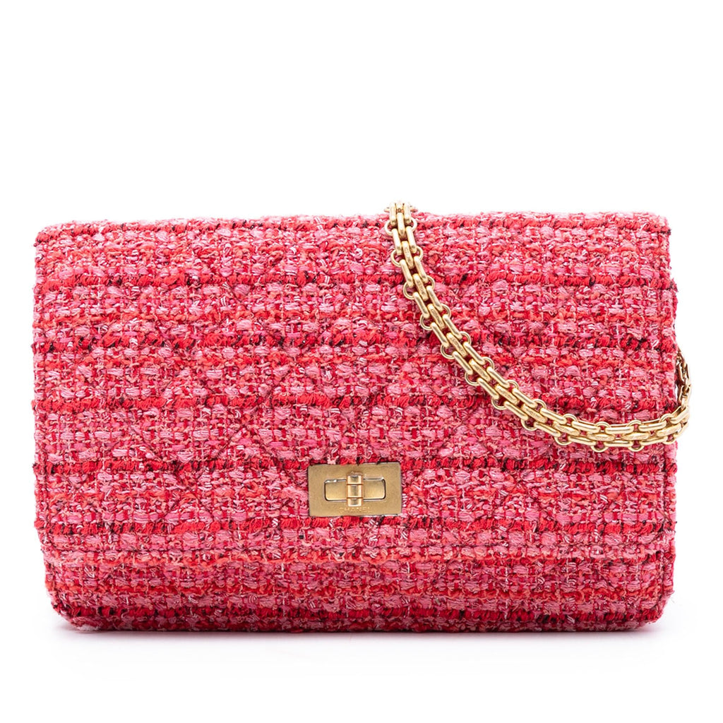 Chanel Quilted Tweed Reissue 2.55 Wallet On Chain