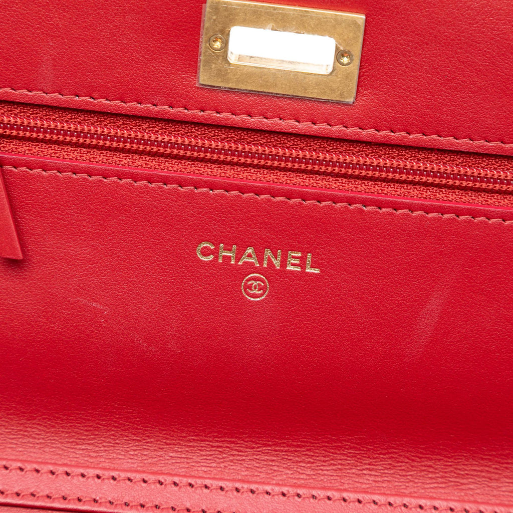 Chanel Quilted Tweed Reissue 2.55 Wallet On Chain