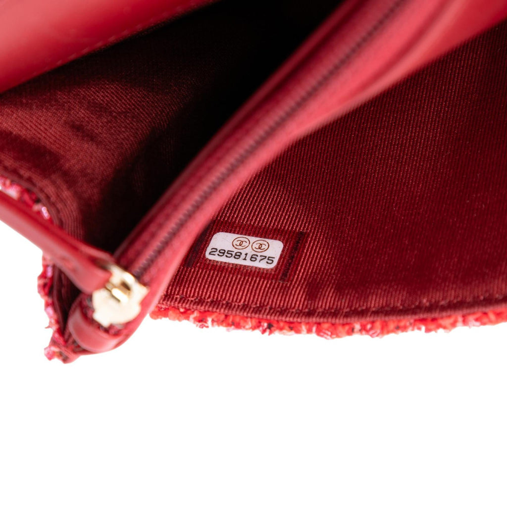 Chanel Quilted Tweed Reissue 2.55 Wallet On Chain