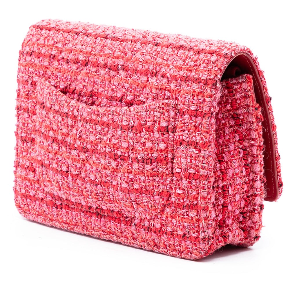 Chanel Quilted Tweed Reissue 2.55 Wallet On Chain