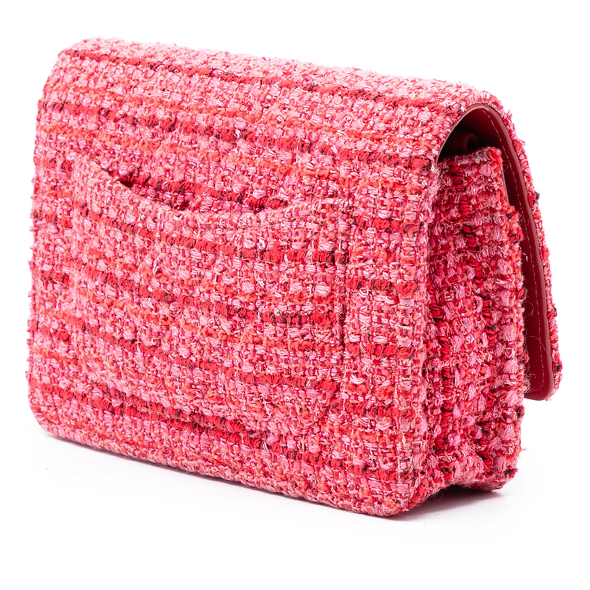 Chanel Quilted Tweed Reissue 2.55 Wallet On Chain