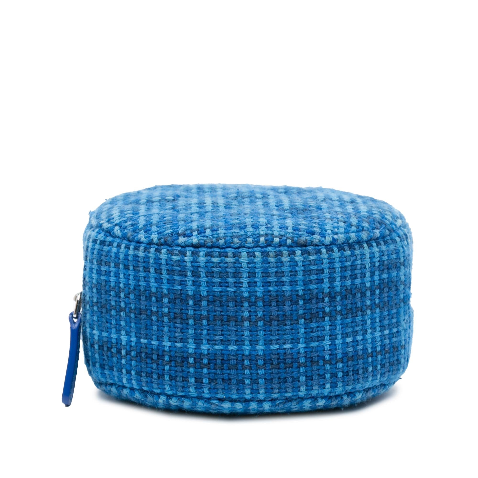 Chanel Quilted Tweed Round Clutch With Chain (SHG-mrWmol)