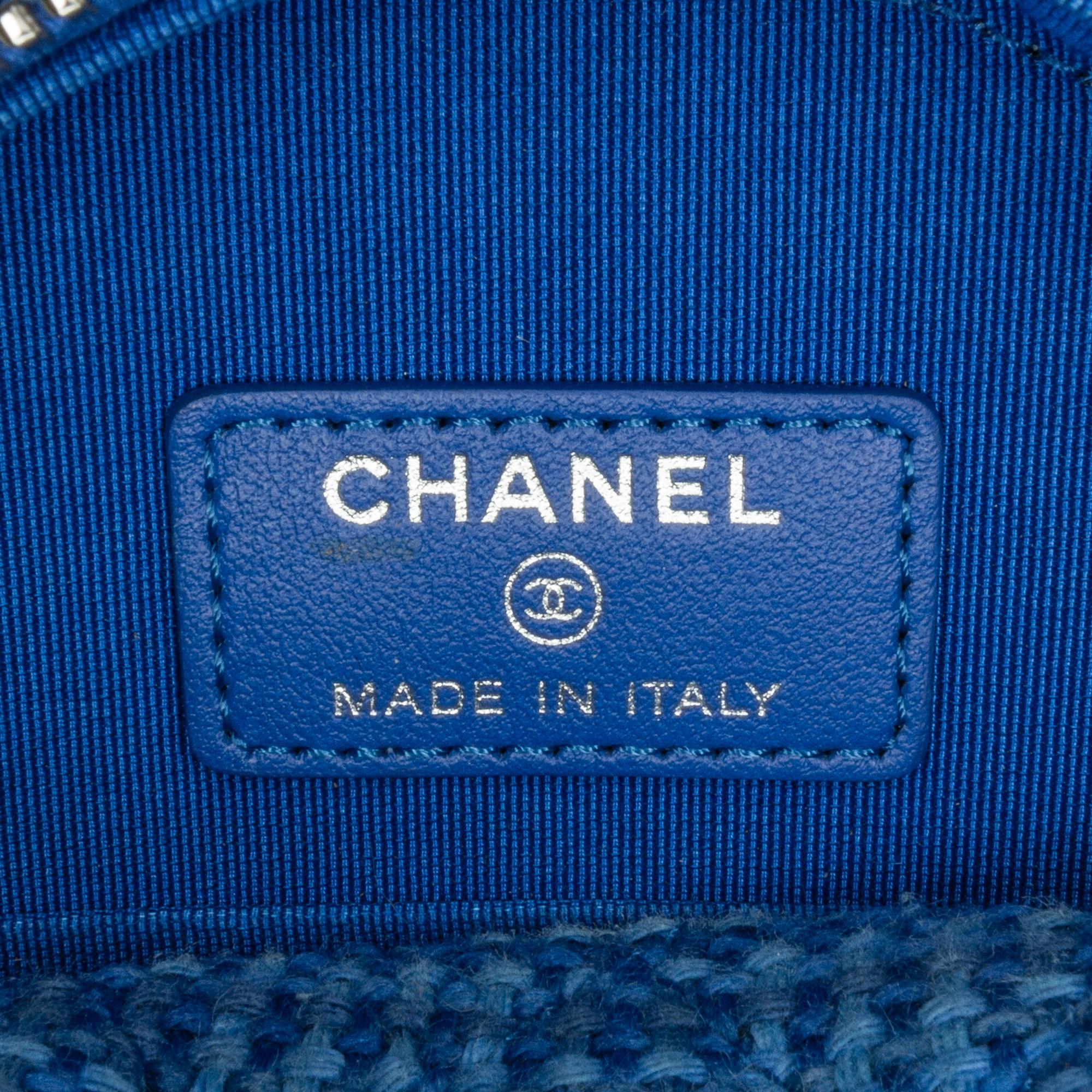 Chanel Quilted Tweed Round Clutch With Chain (SHG-mrWmol)