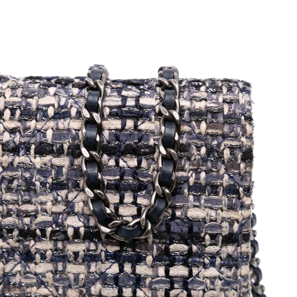 Chanel Quilted Tweed and Calfskin Gabrielle Wallet On Chain