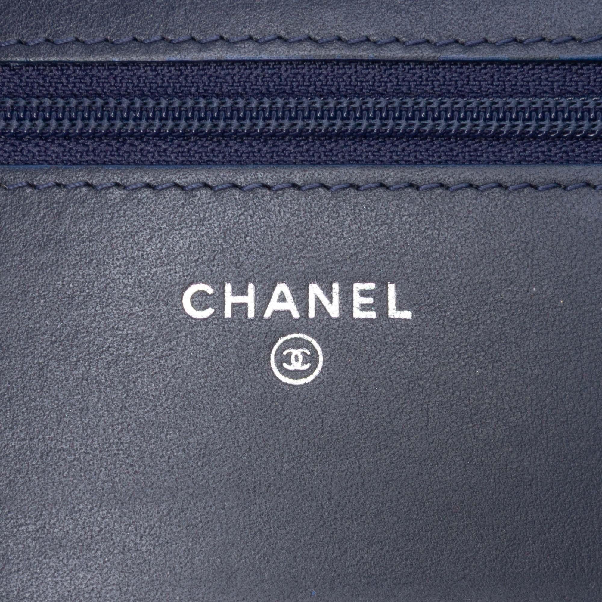 Chanel Quilted Tweed and Calfskin Gabrielle Wallet On Chain