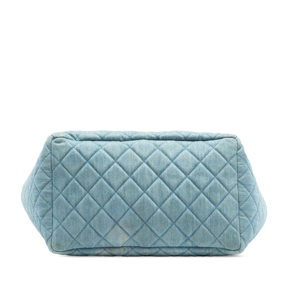 Chanel Quilted Washed Denim Urban Spirit Bucket Bag