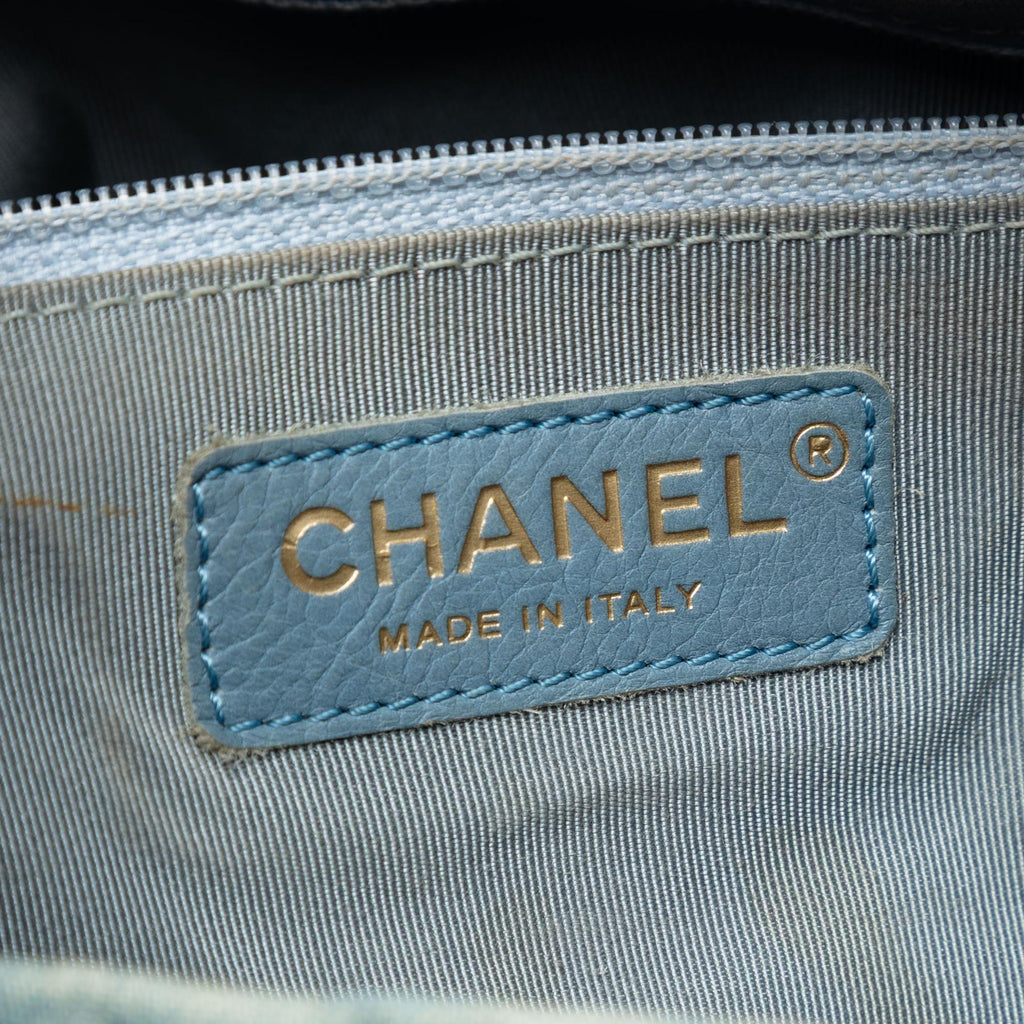 Chanel Quilted Washed Denim Urban Spirit Bucket Bag