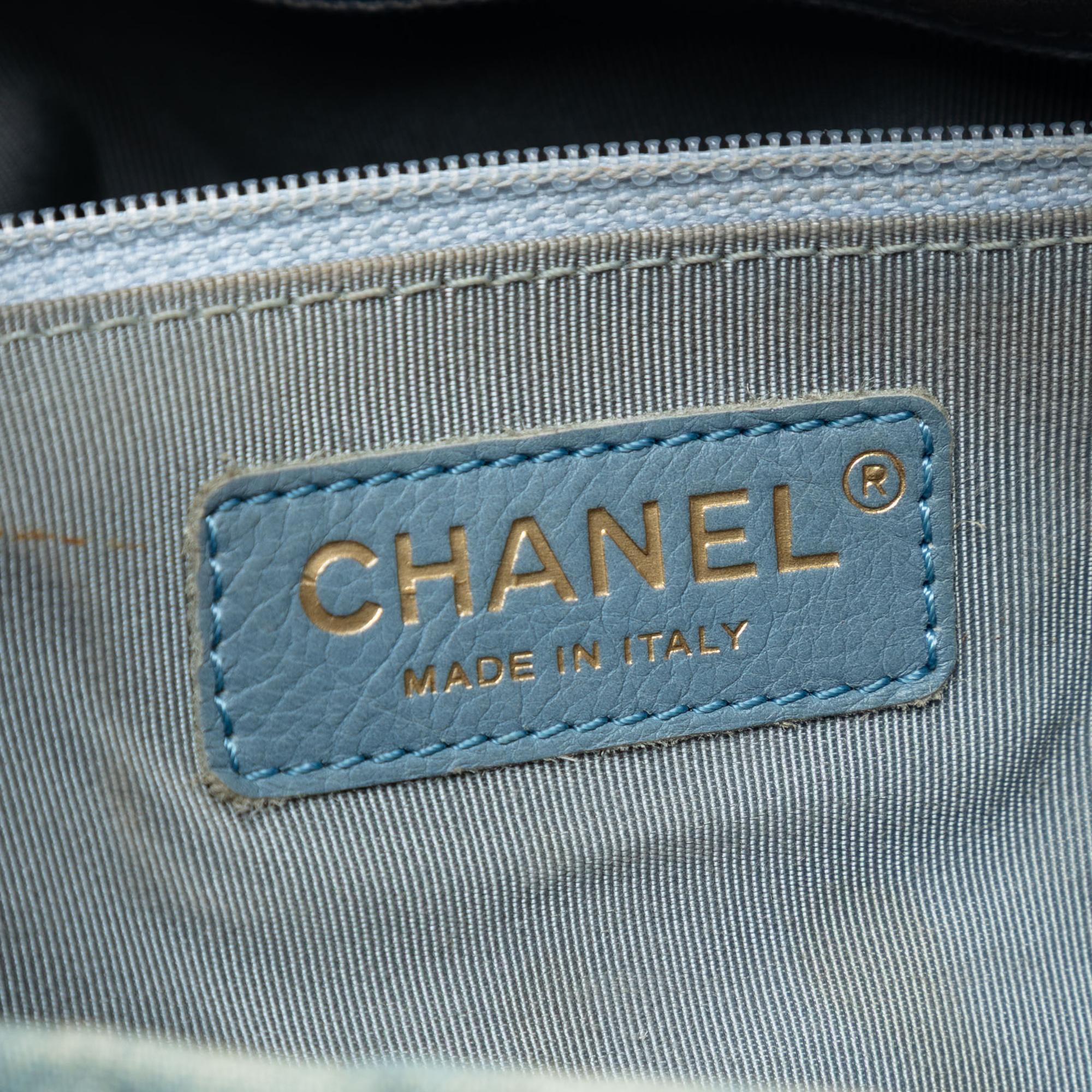 Chanel Quilted Washed Denim Urban Spirit Bucket Bag