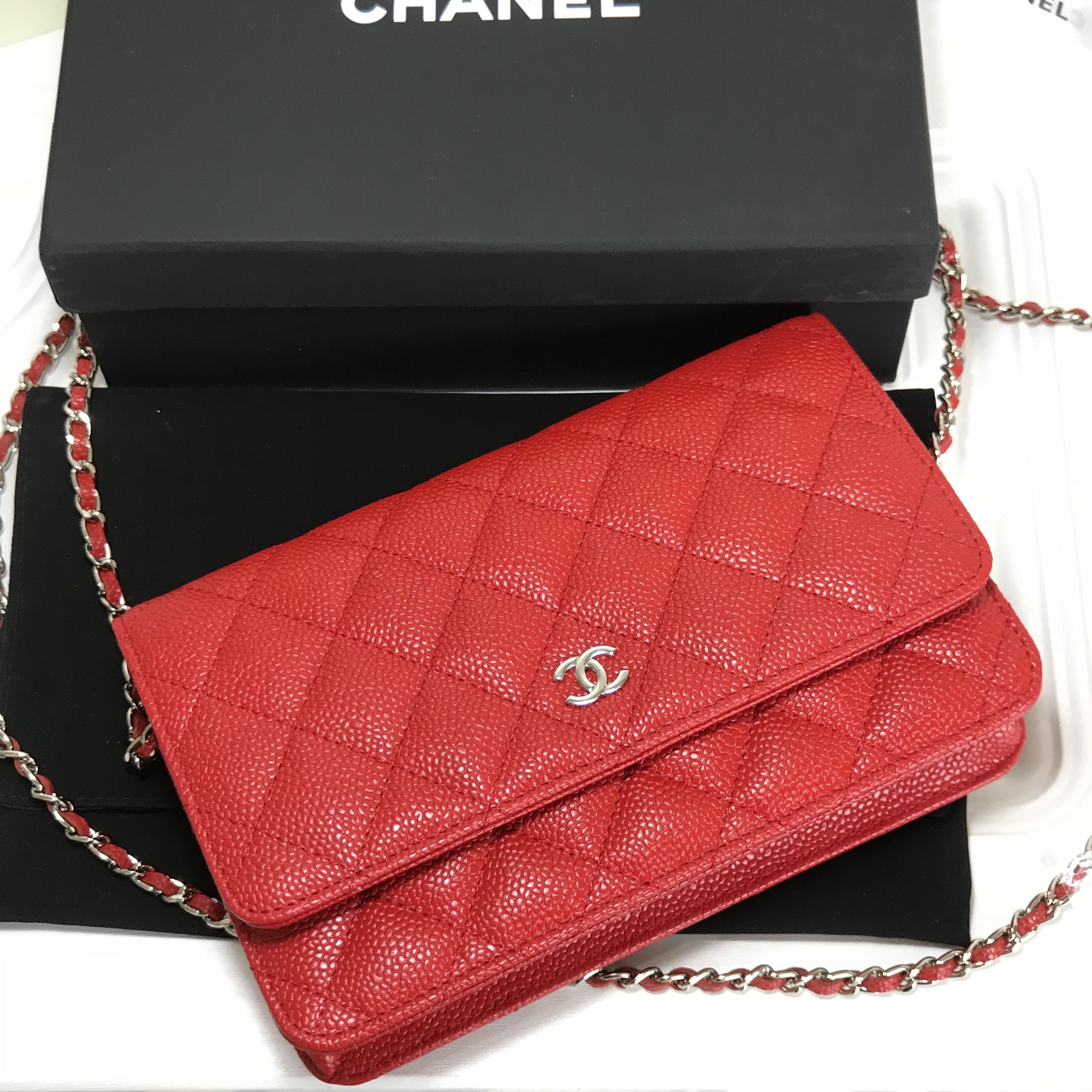 CHANEL CAVIAR QUILTED LEATHER WOC