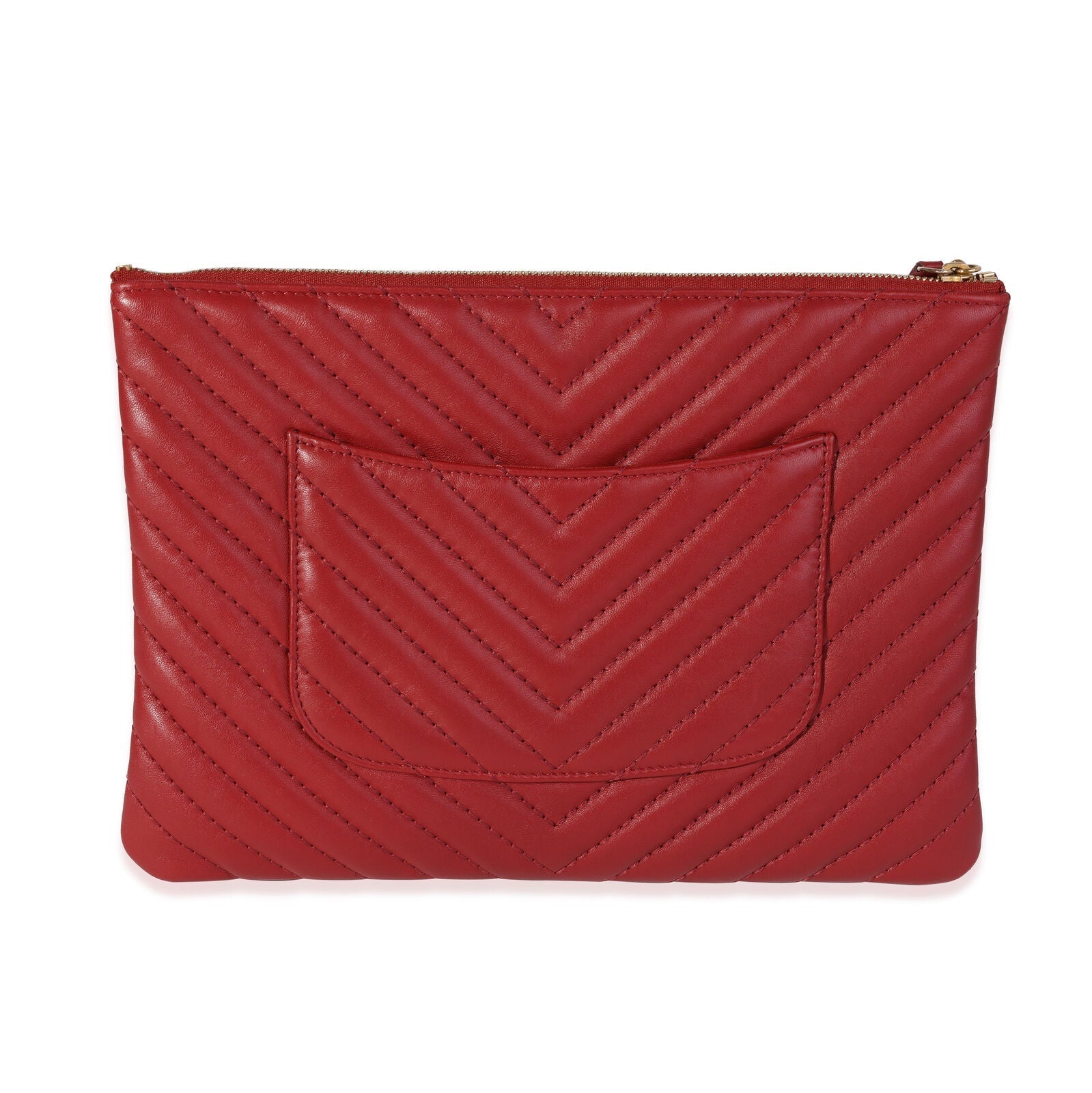 CHANEL CHEVRON QUILTED CAVIAR LAMBSKIN O CASE WITH CHARM
