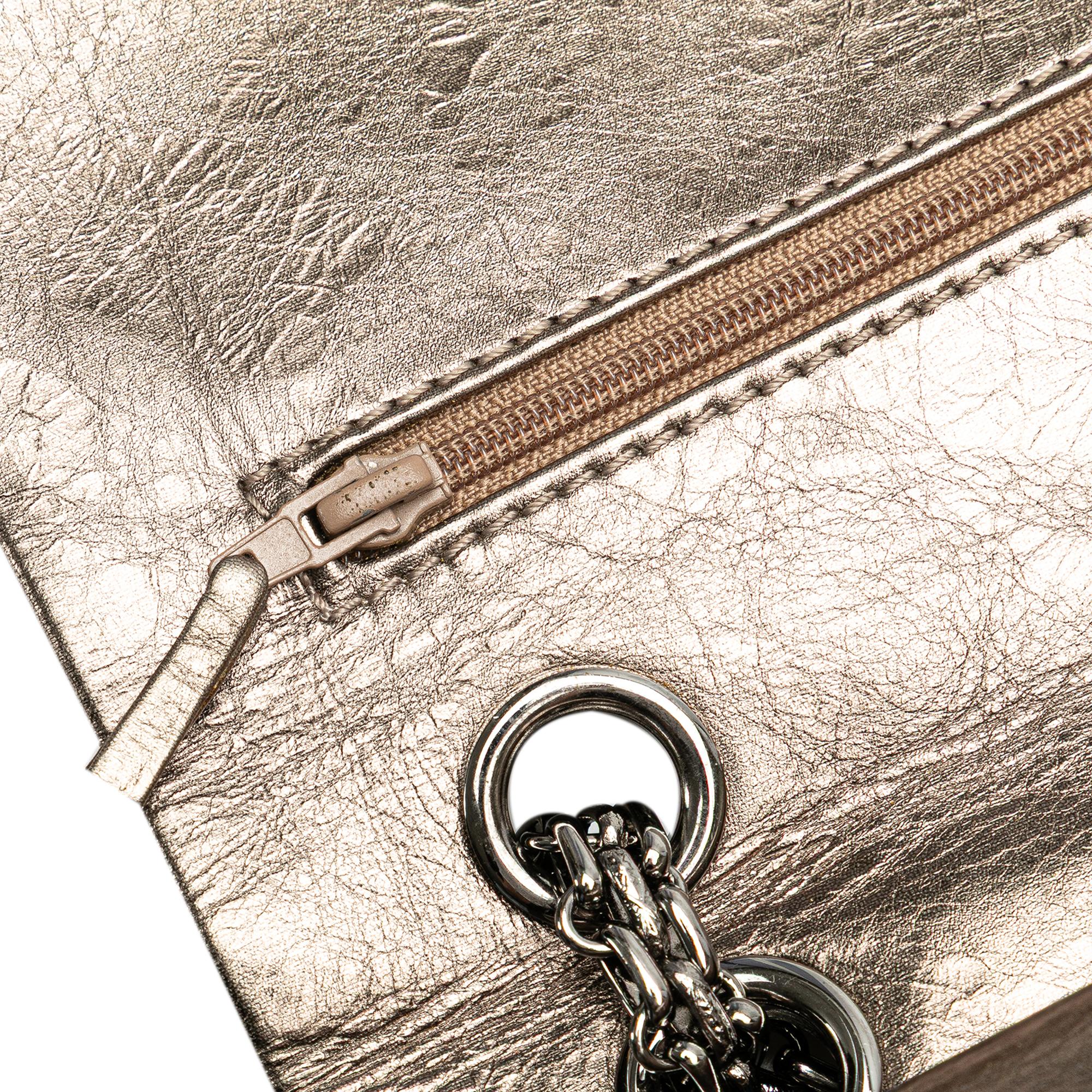 Chanel Reissue 2.55 Aged Metallic Calfskin Double Flap 225