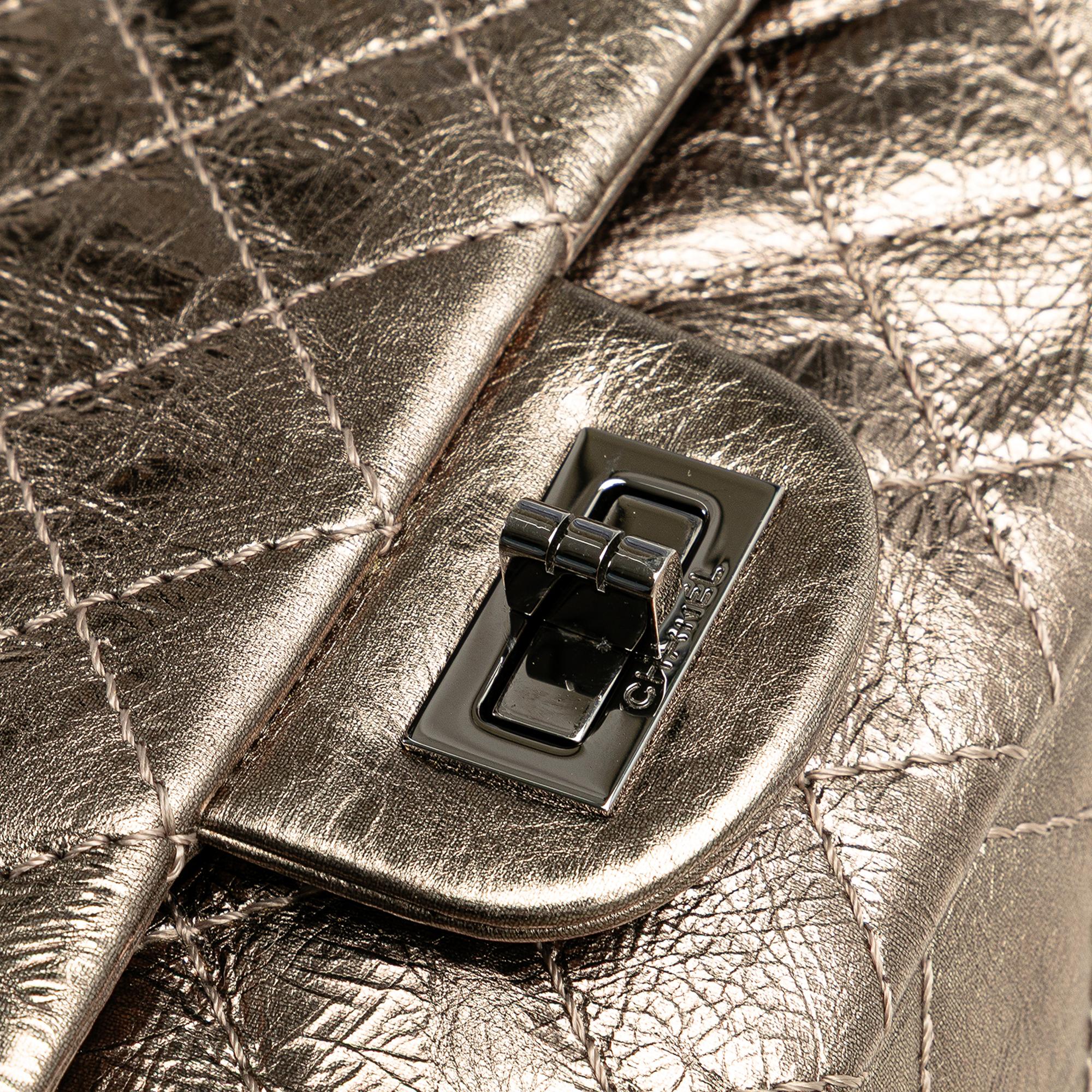 Chanel Reissue 2.55 Aged Metallic Calfskin Double Flap 225